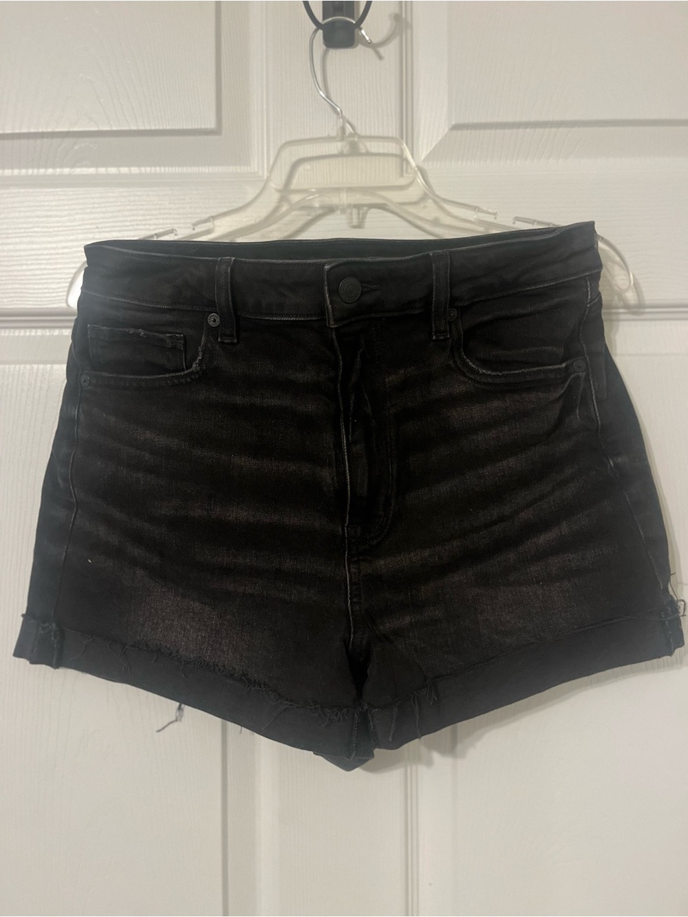 American Eagle Outfitters Black Denim Shortie Shorts